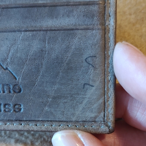 Alpine Swiss Wallet Gray Leather Bifold - Picture 6 of 10